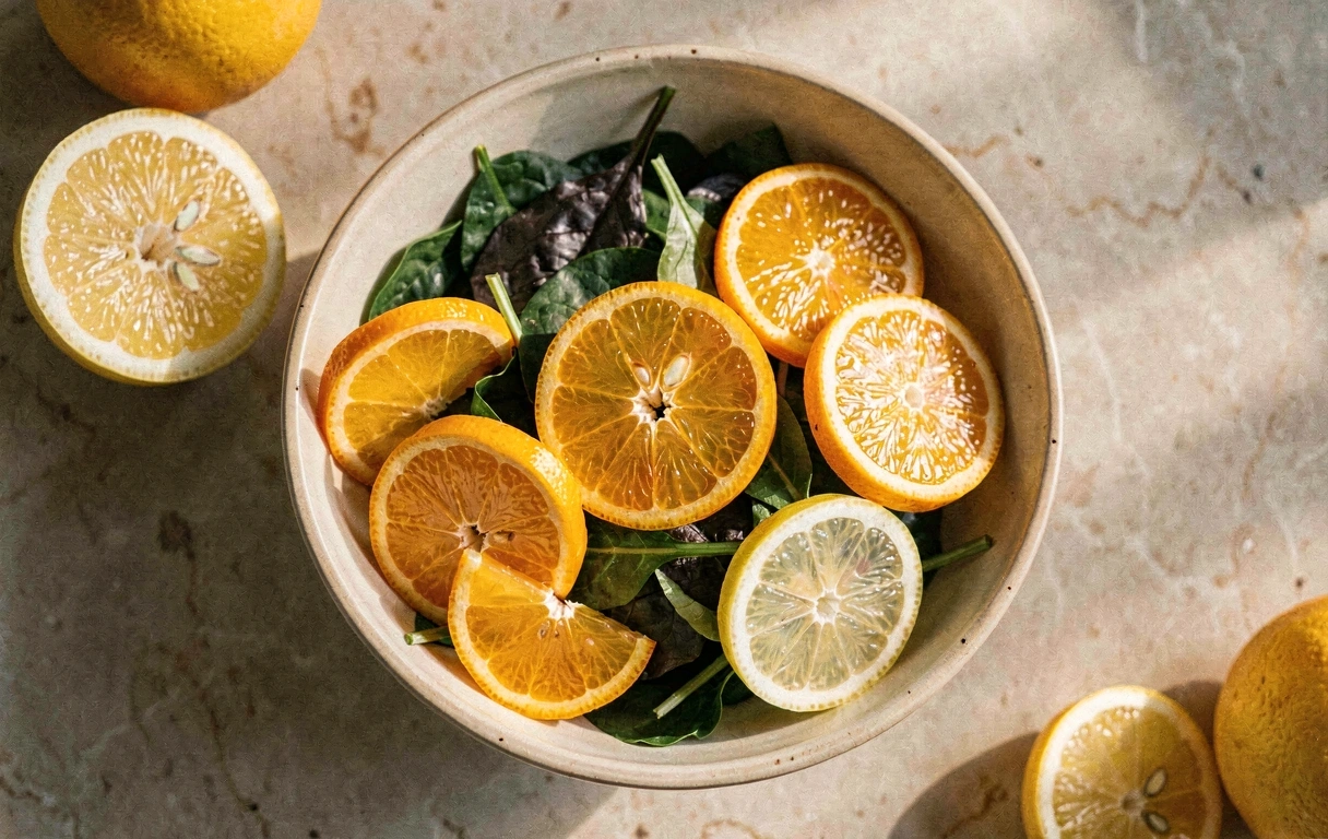 Citrinos e espinafres